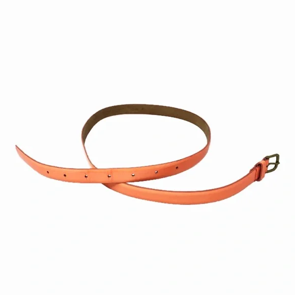 J. Crew Light Coral Patent Leather Skinny Belt Size S/M - Picture 3 of 12